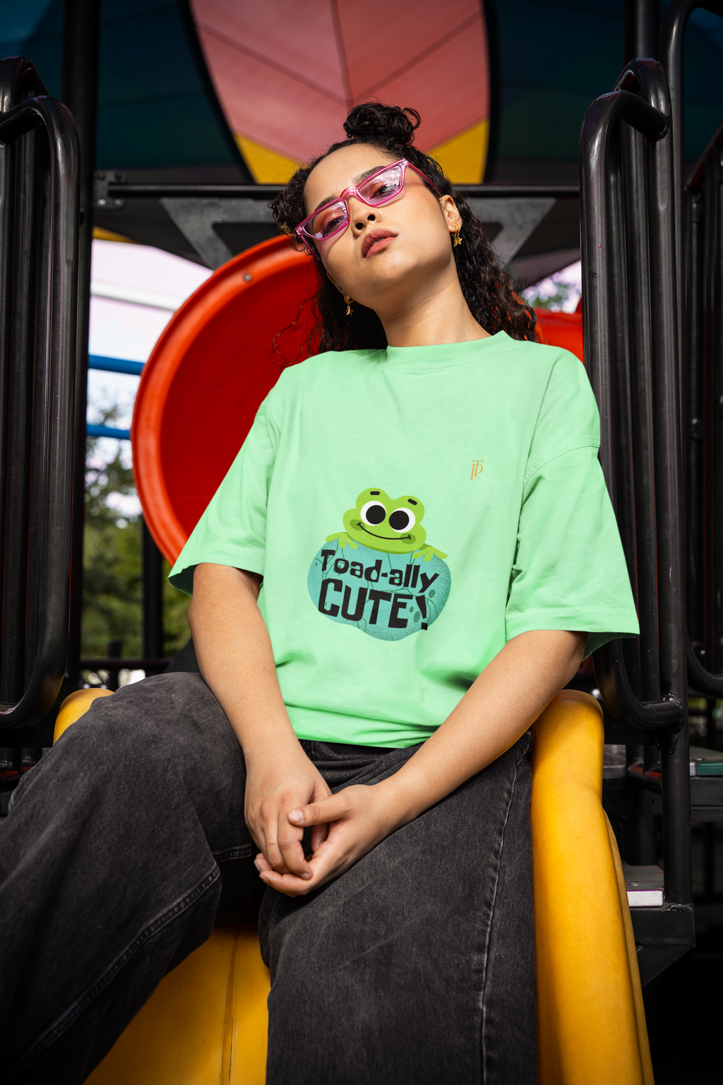 Froggy Vibes - Unisex Terry Oversized Tee